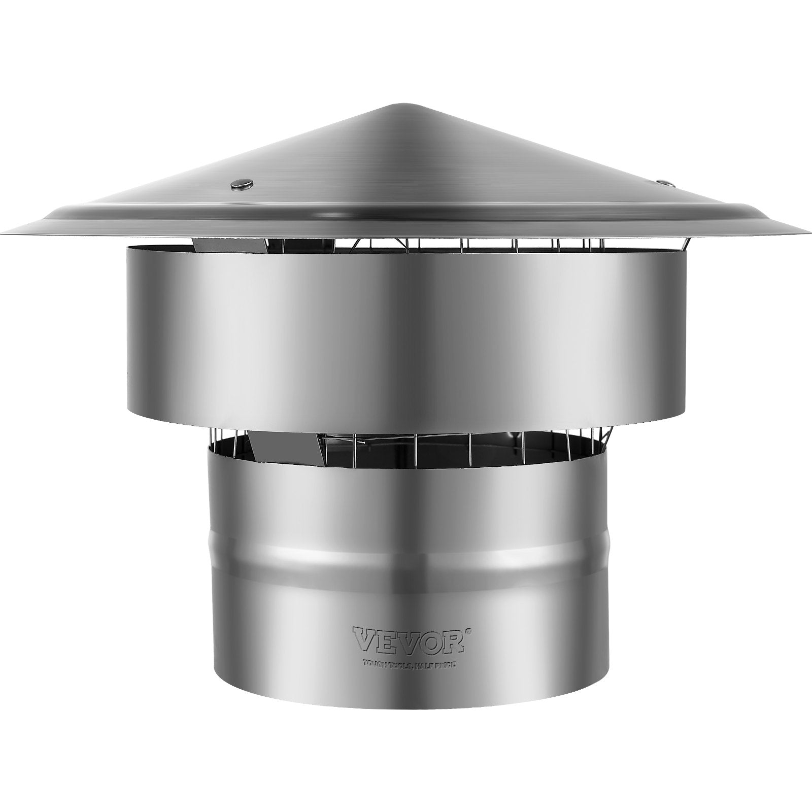 Coat Racks: VEVOR Chimney Cap 6-inch 304 Stainless Steel Round Roof Rain Cap Cover Silver