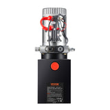 Fuel & Exhaust: VEVOR Hydraulic Pump, 4 Quart Hydraulic Power Unit, Single Acting Dump Trailer Pump, 0.91 GPM Flow Rate, 3200 PSI Max Relief Pressure, DC 12V Hydraulic Pump for Dump Trailer Car Lifting