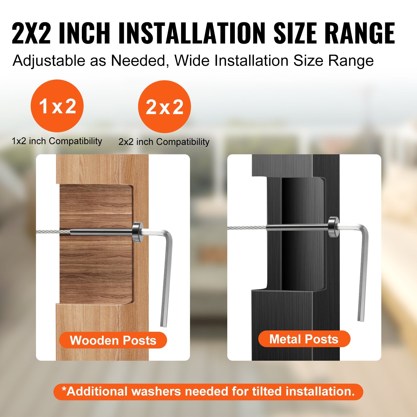 Building Materials: VEVOR 40 Pack Invisible Cable Railing kit, T316 Stainless Steel 3.2mm Invisible Receiver and Swage Stud End for Cable Railing, Swage Tensioner 3.2mm for Wood/Metal Post, Cable Railing Hardware, Black