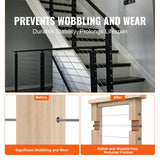 Building Materials: VEVOR 40 Pack Invisible Cable Railing kit, T316 Stainless Steel 3.2mm Invisible Receiver and Swage Stud End for Cable Railing, Swage Tensioner 3.2mm for Wood/Metal Post, Cable Railing Hardware, Black