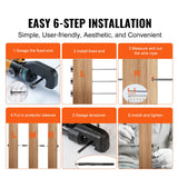Building Materials: VEVOR 40 Pack Invisible Cable Railing kit, T316 Stainless Steel 3.2mm Invisible Receiver and Swage Stud End for Cable Railing, Swage Tensioner 3.2mm for Wood/Metal Post, Cable Railing Hardware, Black