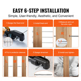 Building Materials: VEVOR 20 Pack Invisible Cable Railing kit, T316 Stainless Steel 3.2mm Invisible Receiver and Swage Stud End for Cable Railing, Swage Tensioner 3.2mm for Wood/Metal Post, Cable Railing Hardware, Silver