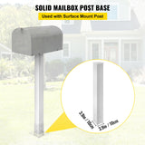 Postage Satchels & Boxes: VEVOR Mailbox Post, 43"" High Mailbox Stand, White Powder-Coated Mail Box Post Kit, Q235 Steel Post Stand Surface Mount Post for Sidewalk and Street Curbside, Universal Mail Post for Outdoor Mailbox