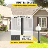 Traffic Control & Parking Tools: VEVOR Mailbox Post Stand Mail Box Post 43" Black Powder-Coated Steel for Outdoor