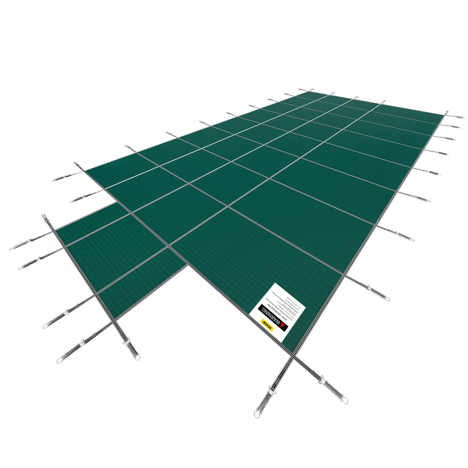 Swimming Pools: VEVOR Pool Safety Cover Fits18x36ft Inground Safety Pool Cover Green Mesh with 4x8ft Center End Steps Solid Pool Safety Cover for Swimming Pool Winter