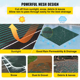Pool Covers & Accessories: VEVOR Pool Safety Cover Fits 20x40ft Rectangle Inground Safety Pool Cover Green Mesh with 4x8ft Center End Steps Solid Pool Safety Cover for Swimming Pool Winter Safety Cover
