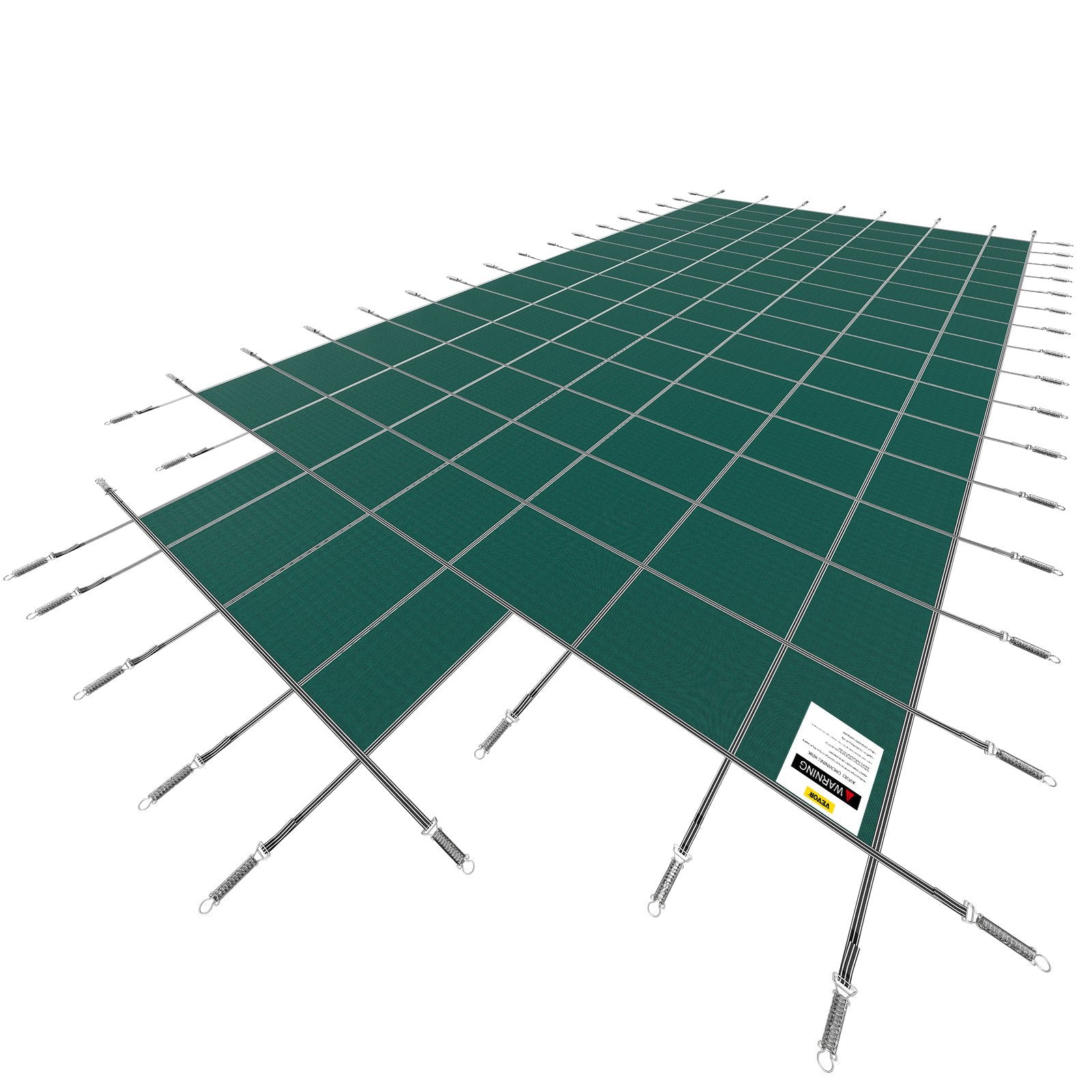 Pool Covers & Accessories: VEVOR Pool Safety Cover Fits 20x40ft Rectangle Inground Safety Pool Cover Green Mesh with 4x8ft Center End Steps Solid Pool Safety Cover for Swimming Pool Winter Safety Cover