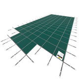 Pool Covers & Accessories: VEVOR Pool Safety Cover Fits 20x40ft Rectangle Inground Safety Pool Cover Green Mesh with 4x8ft Center End Steps Solid Pool Safety Cover for Swimming Pool Winter Safety Cover