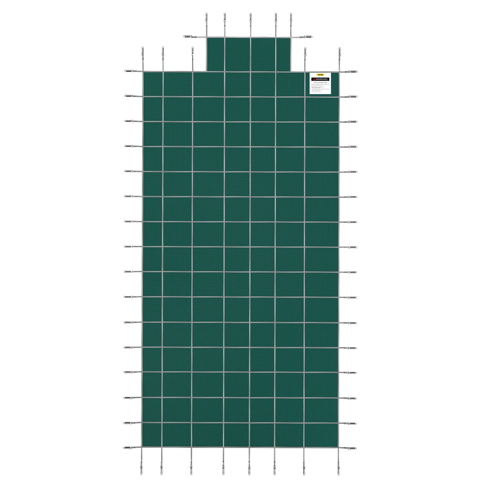 Pool Covers & Accessories: VEVOR Pool Safety Cover Fits 20x40ft Rectangle Inground Safety Pool Cover Green Mesh with 4x8ft Center End Steps Solid Pool Safety Cover for Swimming Pool Winter Safety Cover
