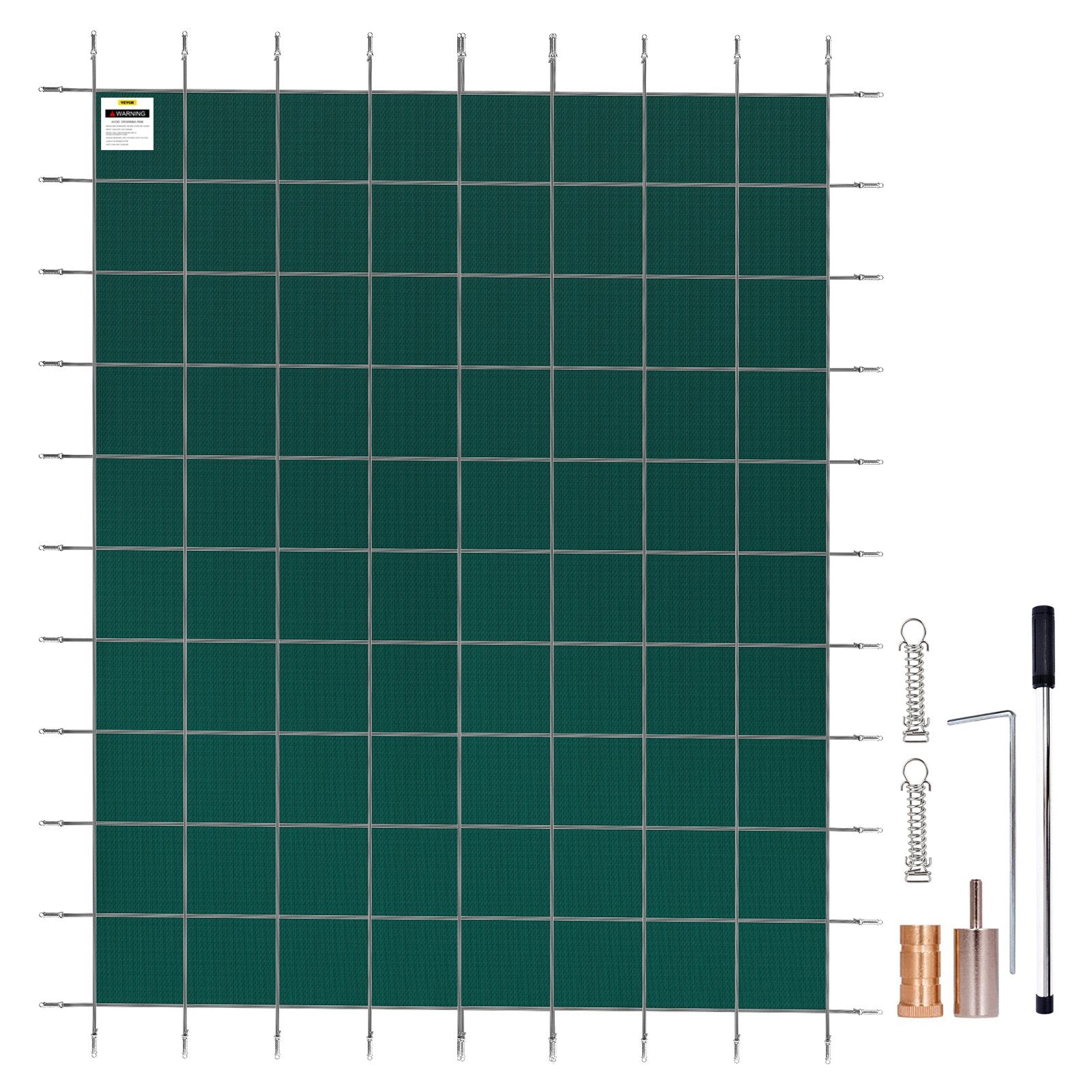 Pool Covers & Accessories: VEVOR Pool Safety Cover Fits 20x40ft Rectangle Inground Safety Pool Cover Green Mesh Solid Pool Safety Cover for Swimming Pool Winter Safety Cover