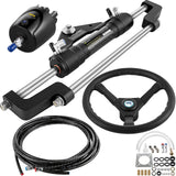 Boating Accessories: VEVOR Hydraulic Boat Steering Kit, 300HP Hydraulic Steering Kit Helm Pump, Hydraulic Outboard Steeing Kit with 4267 mm Hydraulic Steering Hose for Boat Steering System