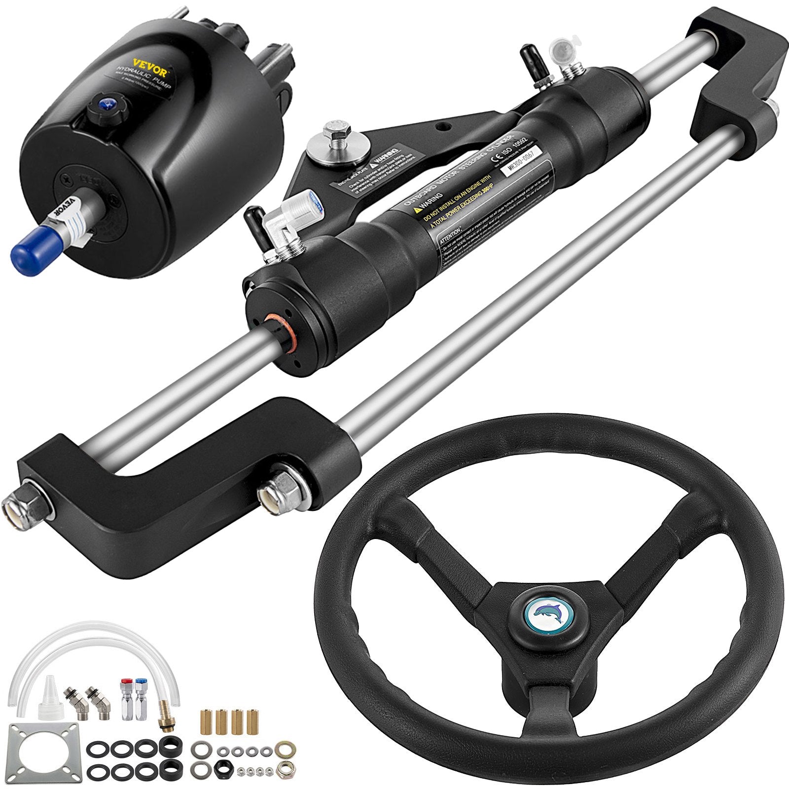 Automotive Repair & Speciality Tools: VEVOR Hydraulic Steering Kit 300HP, Hydraulic Boat Steering Kit Helm Pump, Hydraulic Boat Steering Kit Without Hydraulic Steering Hose for Boat Steering System