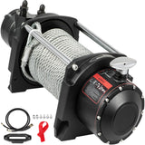 Automotive Decor: VEVOR Industrial Hydraulic Winch 4535kg, Hydraulic Anchor Winch with 24m Strong Steel Cable, Hydraulic Drive Winch Adapter Kit, Utility Winch with Mechanical Lock for Tacoma Yukon Hummer, etc.