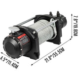 Automotive Decor: VEVOR Industrial Hydraulic Winch 4535kg, Hydraulic Anchor Winch with 24m Strong Steel Cable, Hydraulic Drive Winch Adapter Kit, Utility Winch with Mechanical Lock for Tacoma Yukon Hummer, etc.
