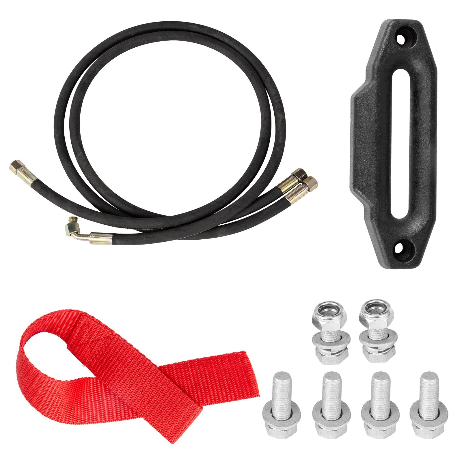 Industrial Hydraulic Winch 4535kg, Hydraulic Anchor Winch with 24m Strong Steel Cable, Hydraulic Drive Winch Adapter Kit, Utility Winch with Mechanical Lock for Tacoma Yukon Hummer, etc.