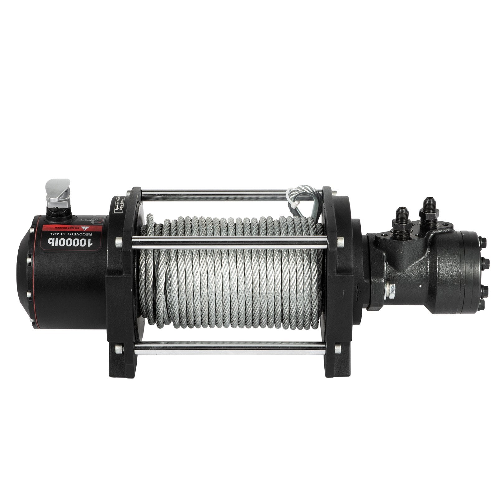 Industrial Hydraulic Winch 4535kg, Hydraulic Anchor Winch with 24m Strong Steel Cable, Hydraulic Drive Winch Adapter Kit, Utility Winch with Mechanical Lock for Tacoma Yukon Hummer, etc.