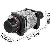 Automotive Decor: VEVOR Industrial Hydraulic Winch 9071kg, Hydraulic Anchor Winch with 24m Strong Steel Cable, Hydraulic Drive Winch Adapter Kit, Utility Winch with Mechanical Lock for Tacoma Yukon Hummer, etc.