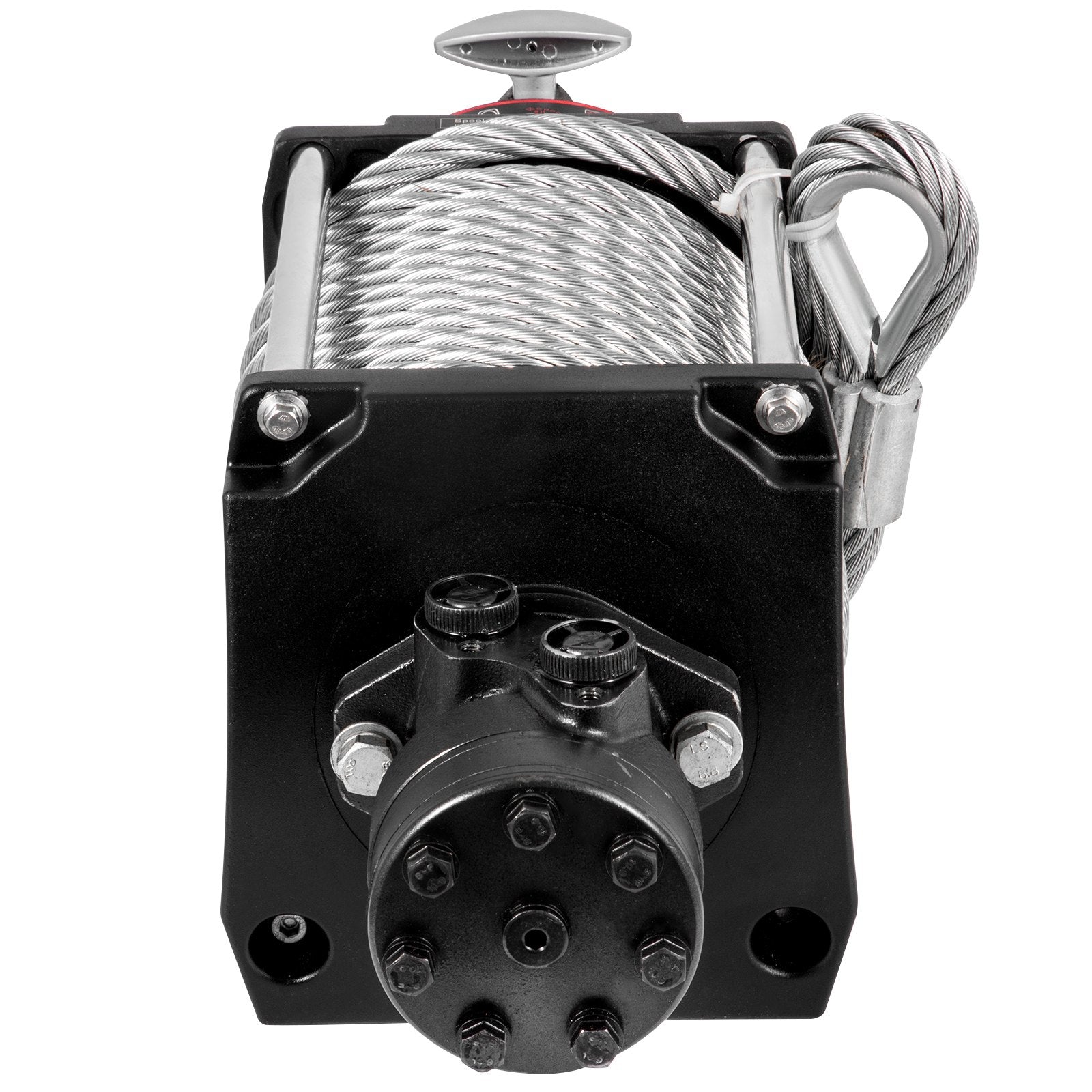 Industrial Hydraulic Winch 9071kg, Hydraulic Anchor Winch with 24m Strong Steel Cable, Hydraulic Drive Winch Adapter Kit, Utility Winch with Mechanical Lock for Tacoma Yukon Hummer, etc.