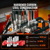 Automotive Repair & Speciality Tools: VEVOR 1/2" Flat Face Hydraulic Couplers 1/2" NPT Skid Steer Couplers 4 Dust Caps