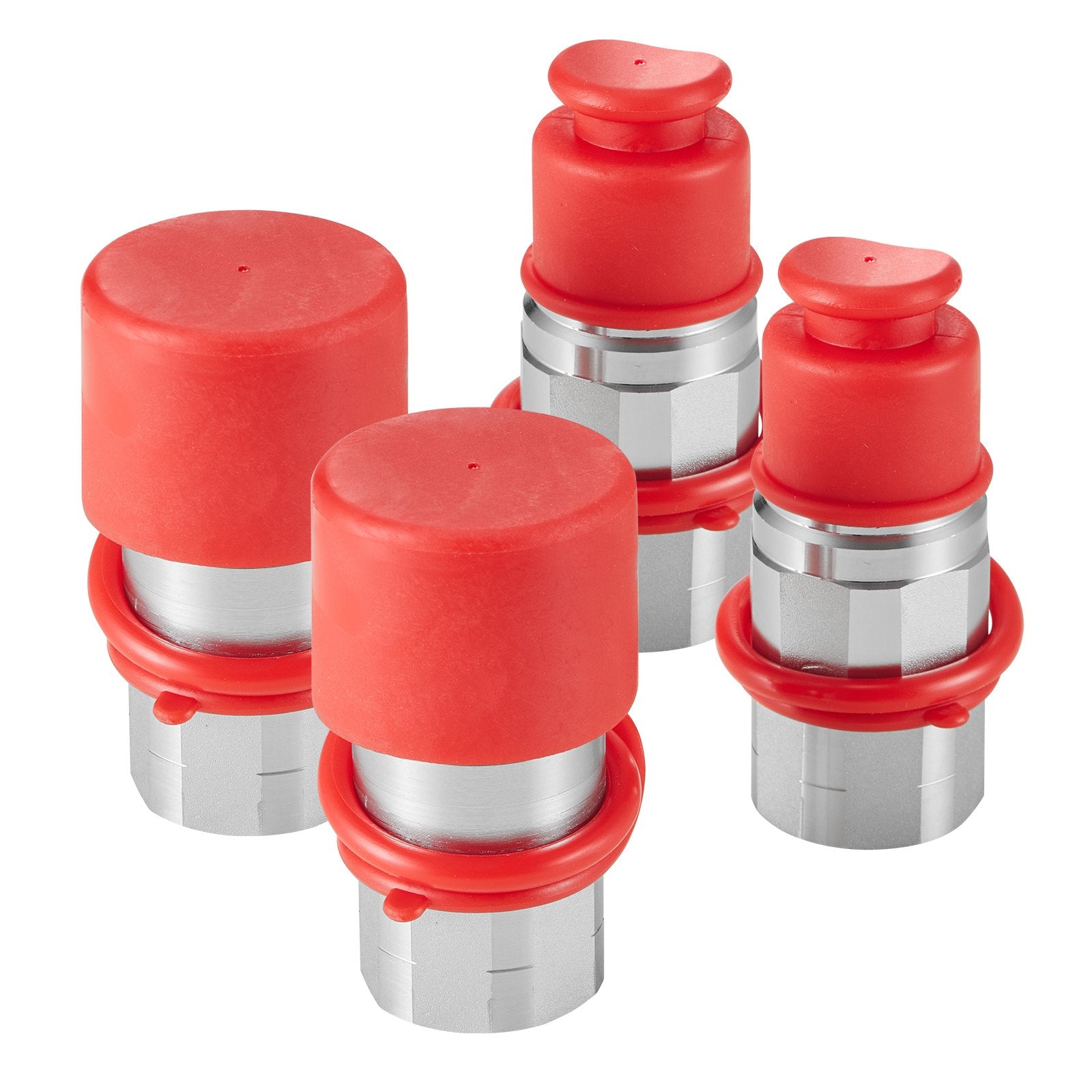 Automotive Repair & Speciality Tools: VEVOR 1/2" Flat Face Hydraulic Couplers 1/2" NPT Skid Steer Couplers 4 Dust Caps
