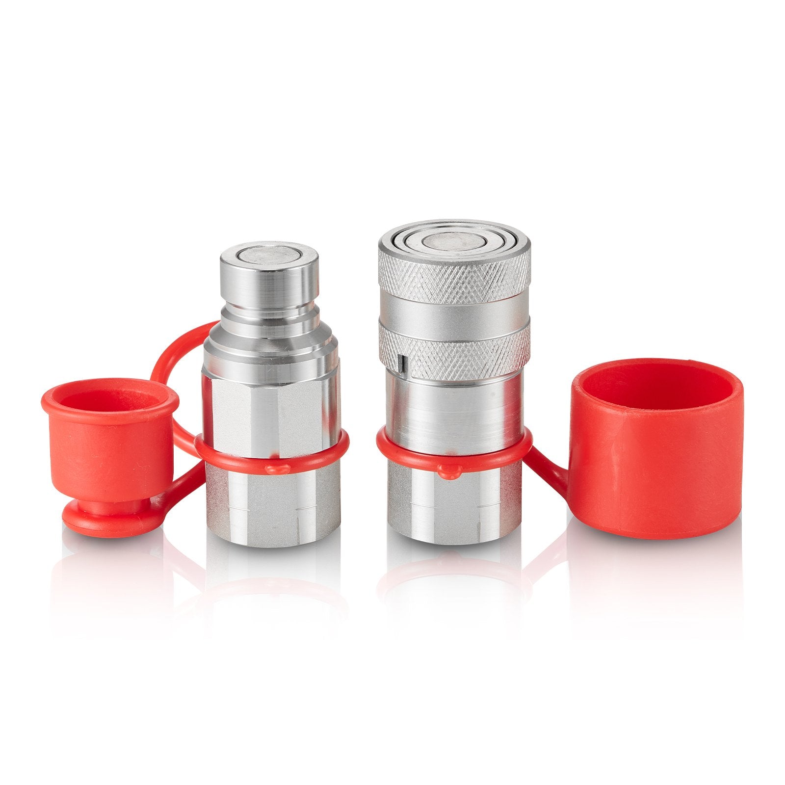 Automotive Repair & Speciality Tools: VEVOR 1/2" Flat Face Hydraulic Couplers 1/2" NPT Skid Steer Couplers 2 Dust Caps