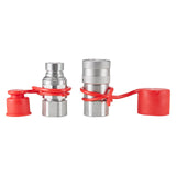 Automotive Repair & Speciality Tools: VEVOR 1/2" Flat Face Hydraulic Couplers 1/2" NPT Skid Steer Couplers 2 Dust Caps