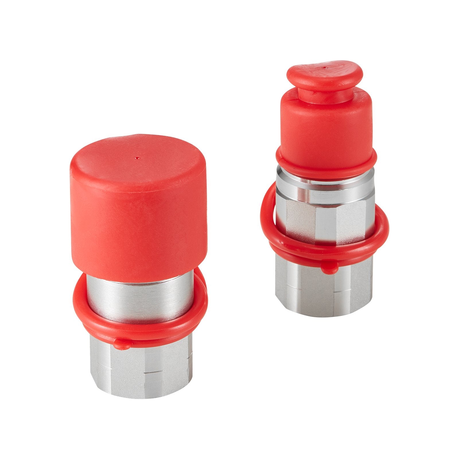 Automotive Repair & Speciality Tools: VEVOR 1/2" Flat Face Hydraulic Couplers 1/2" NPT Skid Steer Couplers 2 Dust Caps