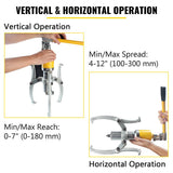 Automotive Parts: VEVOR Hydraulic Gear Puller, 15 Ton Max. Capacity Hydraulic Puller, 2 or 3 Jaws Bearing Hub Separator, 3.9"- 11.8" Hydraulic Puller Separator Tool for Pulling Hubs, Flanges, Gears, Bearings