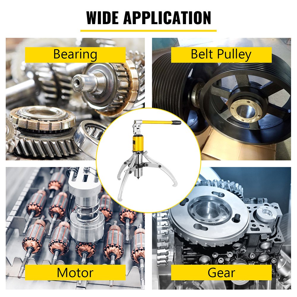 Automotive Parts: VEVOR Hydraulic Gear Puller, 15 Ton Max. Capacity Hydraulic Puller, 2 or 3 Jaws Bearing Hub Separator, 3.9"- 11.8" Hydraulic Puller Separator Tool for Pulling Hubs, Flanges, Gears, Bearings