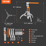 Automotive Parts: VEVOR Hydraulic Gear Puller 5 Ton Wheel Pulley Bearing 2 or 3-Jaw with Case