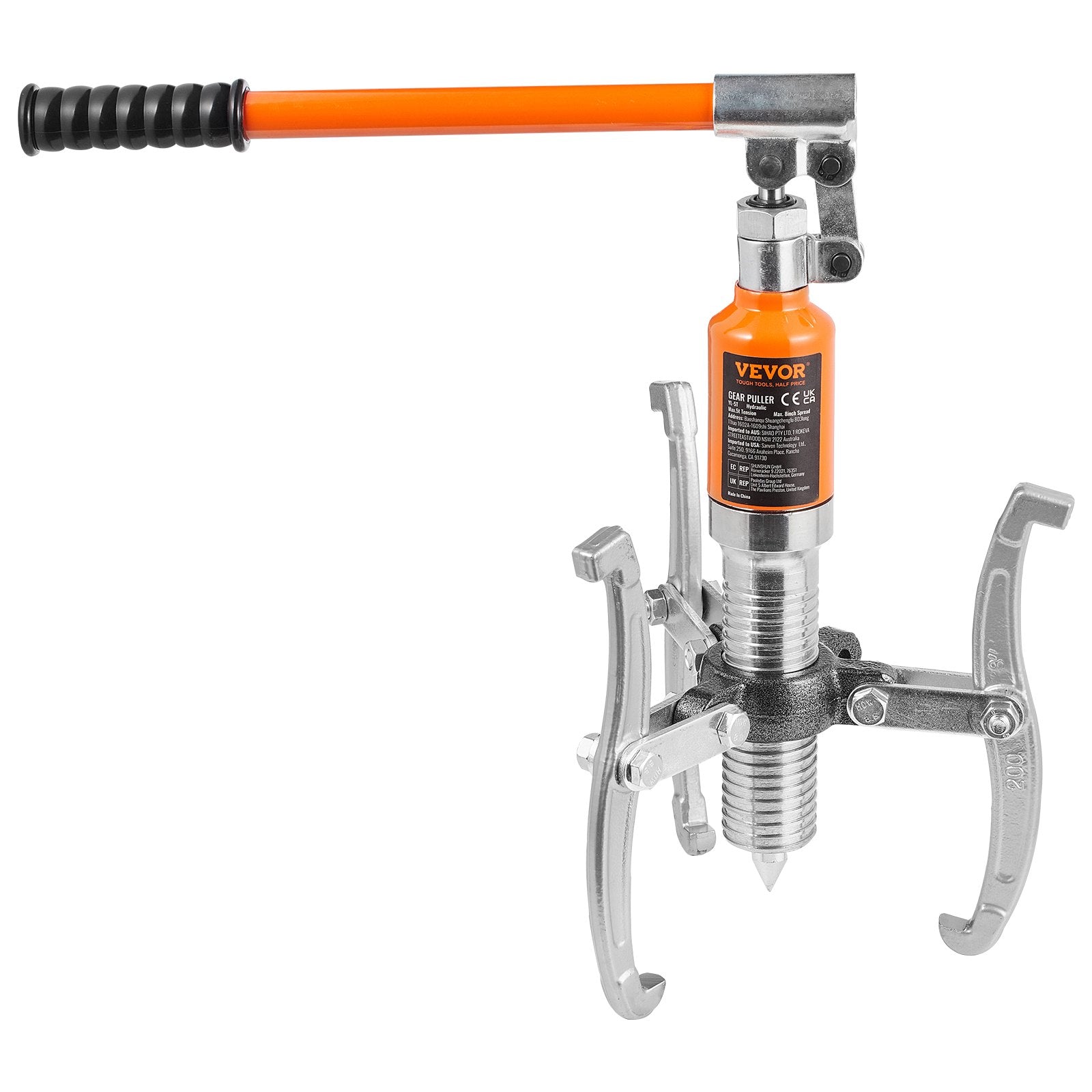 Automotive Parts: VEVOR Hydraulic Gear Puller 5 Ton Wheel Pulley Bearing 2 or 3-Jaw with Case