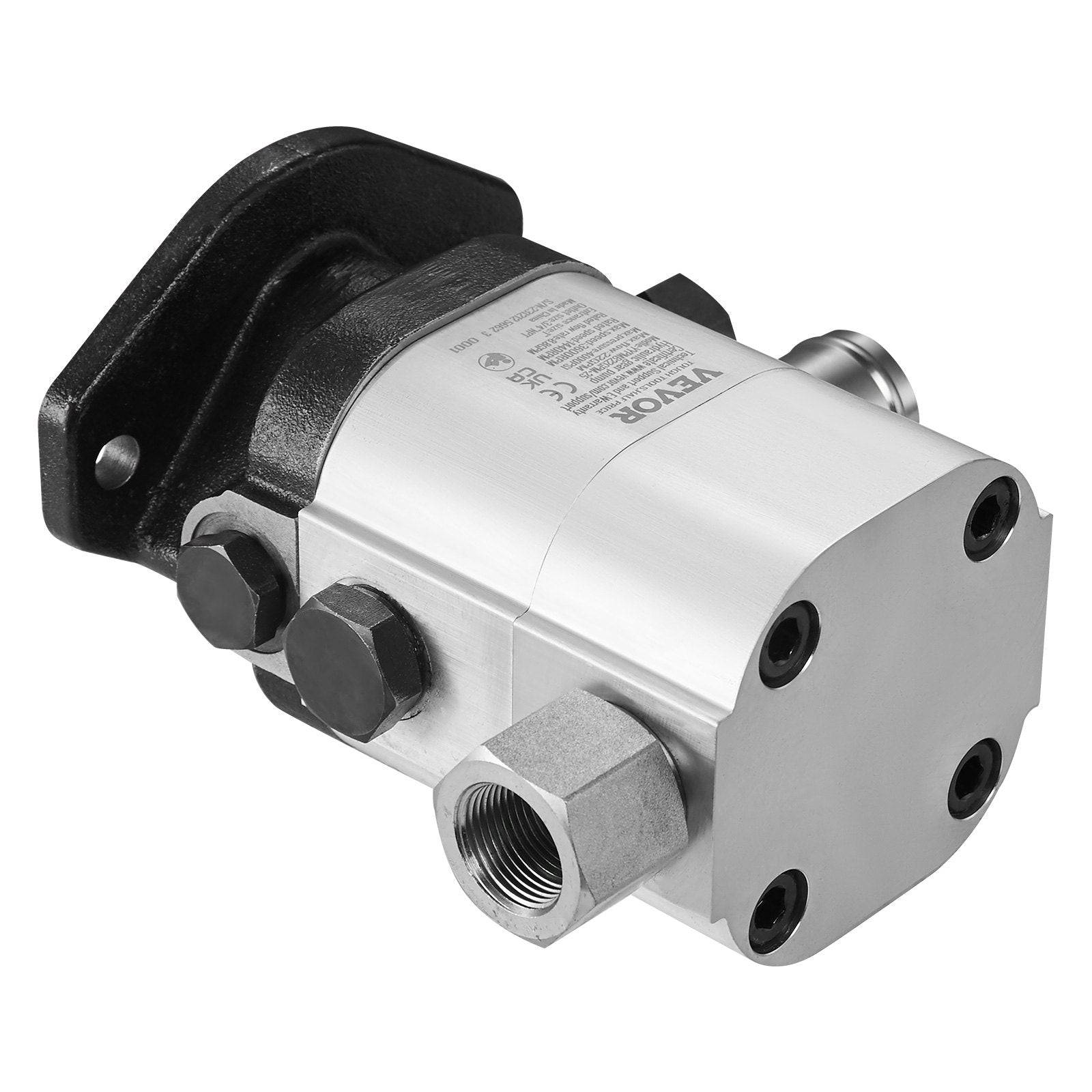Hydraulic Log Splitter Pump, 22GPM, 2 Stage 4000PSI Wood Log Splitter Pump, 1'' Inlet 3/4'' NPT Outlet 3600 RPM Aluminum Hydraulic Gear Pump, for Small Engine Mounting Log Splitters Snowplow