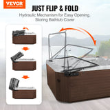Cat Scratchers: VEVOR Hot Tub Cover Lift, Spa Cover Lift, Hydraulic, Width 175.26cm - 254.11cm Adjustable, Installed on Both Sides at the Top, Suitable for Various Sizes of Rectangular Bathtubs, Hot Tubs, Spa