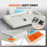 Changing Tables: VEVOR Wall-Mounted Baby Changing Station, Horizontal Foldable Diaper Change Table with Safety Straps and Hanging Rods, Use in Commercial Bathrooms,  Daycare Centers for Newborns & Infant