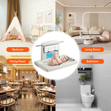 Changing Tables: VEVOR Wall-Mounted Baby Changing Station, Horizontal Foldable Diaper Change Table with Safety Straps and Hanging Rods, Use in Commercial Bathrooms,  Daycare Centers for Newborns & Infant
