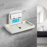 Changing Tables: VEVOR Wall-Mounted Baby Changing Station, Horizontal Foldable Diaper Change Table with Safety Straps and Hanging Rods, Use in Commercial Bathrooms,  Daycare Centers for Newborns & Infant