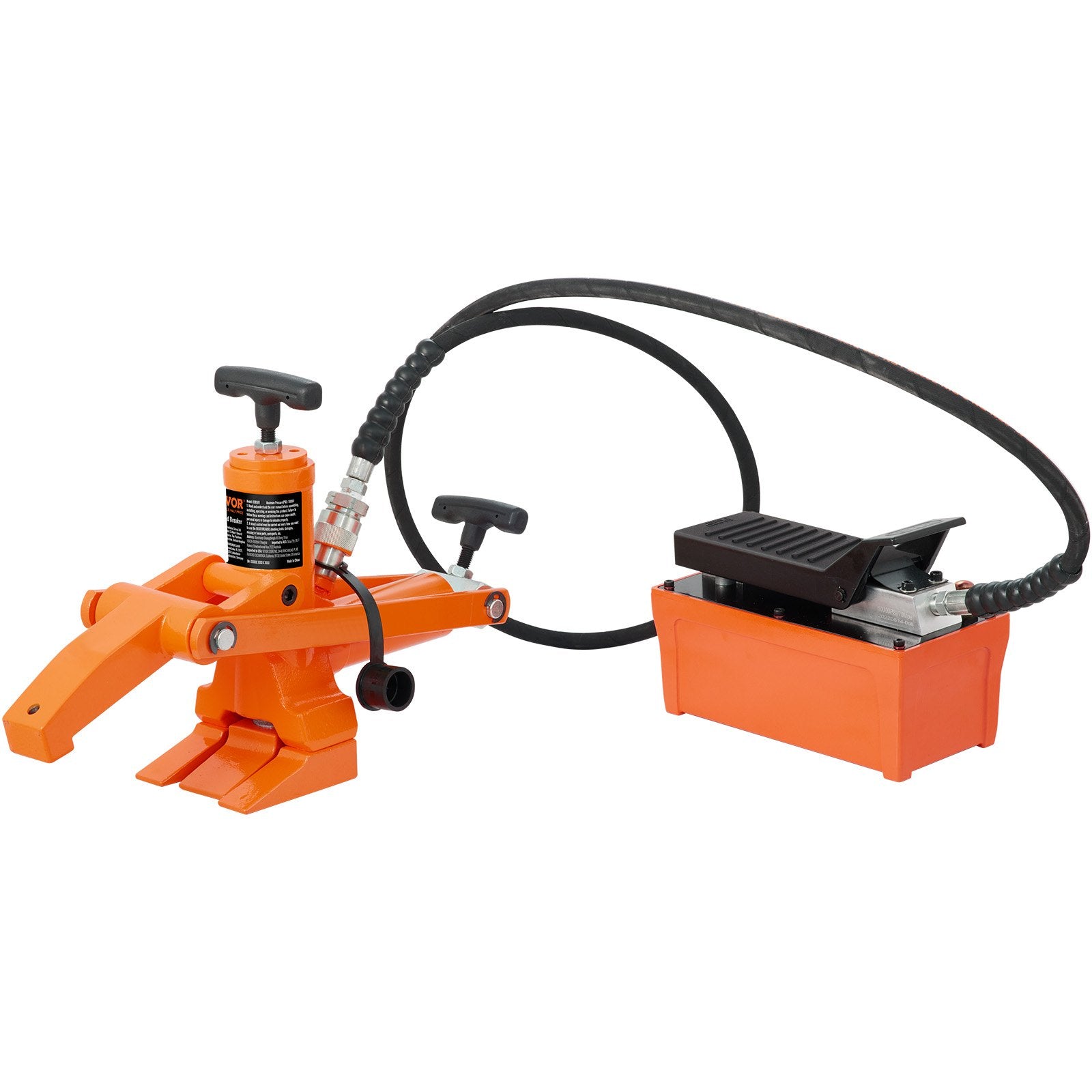 Hydraulic Bead Breaker, 1000 PSI Tire Bead Breaker with Metal Foot Pump, Heavy-duty Steel Bead Breaker Tool for Tractors, Trucks, Buses, Lawn Mowers, ATVs