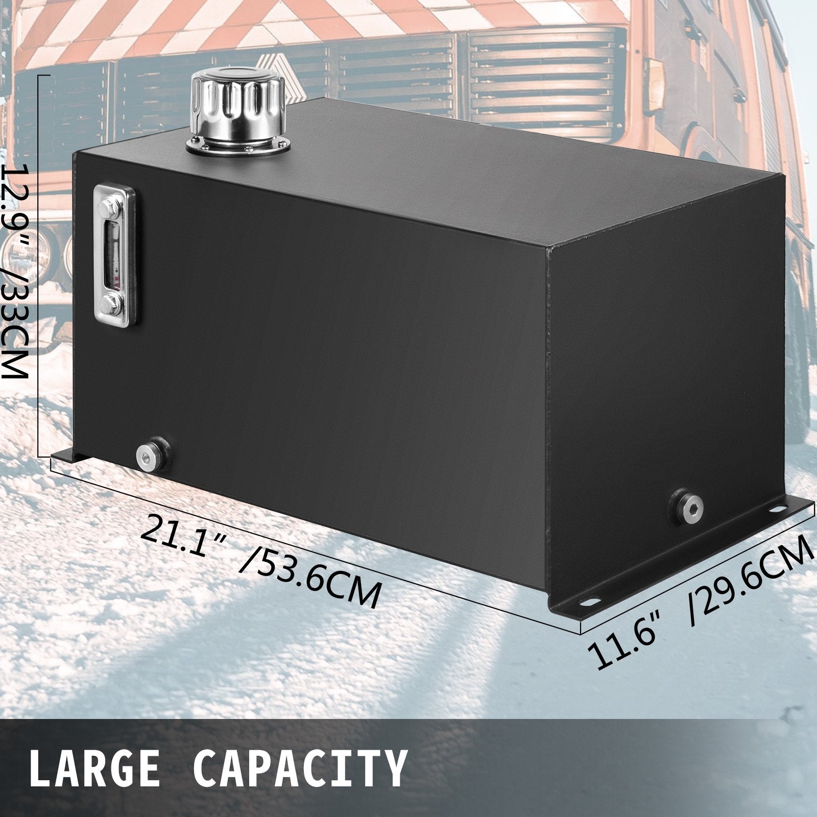 Food Dehydrators: VEVOR Hydraulic Fluid Reservoir Tank 10 Gallon Hydraulic Oil Reservoir Hydraulic Steel Tank Reservoir, Hydraulic Oil Tank Reservoir, Hydraulic Reservoir with a Temp Gauge