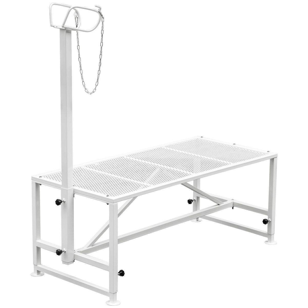 Livestock Stand 51x23 inches, Trimming Stand with Straight Head Piece, Goat Trimming Stand Metal Frame Sheep Shearing Stand Livestock Trimming Stands