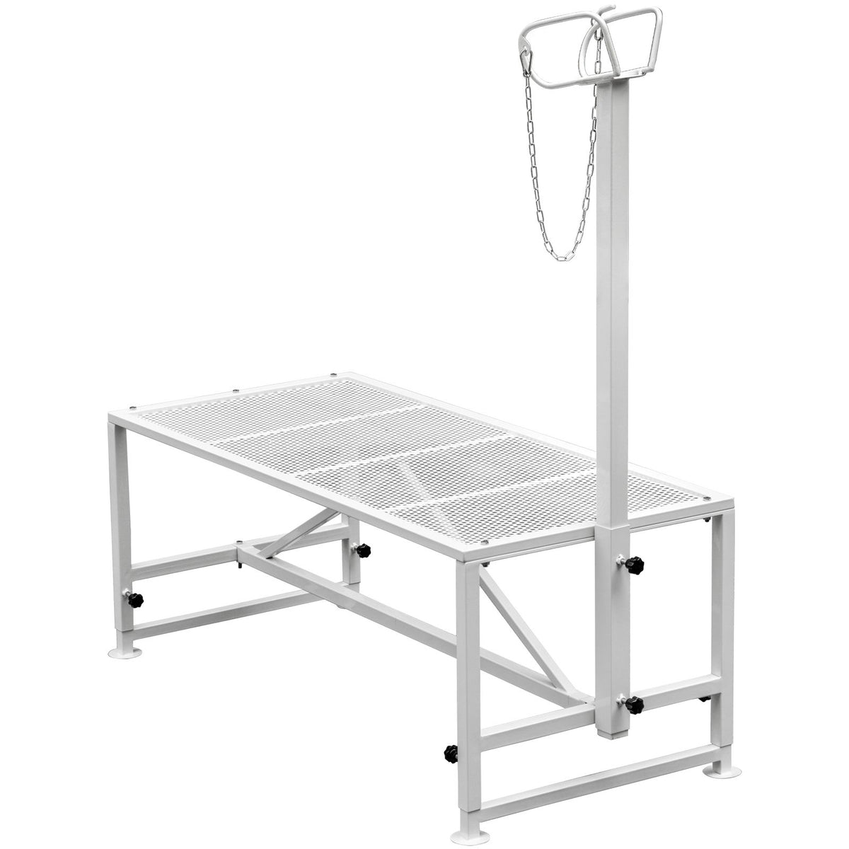 Livestock Stand 51x23 inches, Trimming Stand with Straight Head Piece, Goat Trimming Stand Metal Frame Sheep Shearing Stand Livestock Trimming Stands