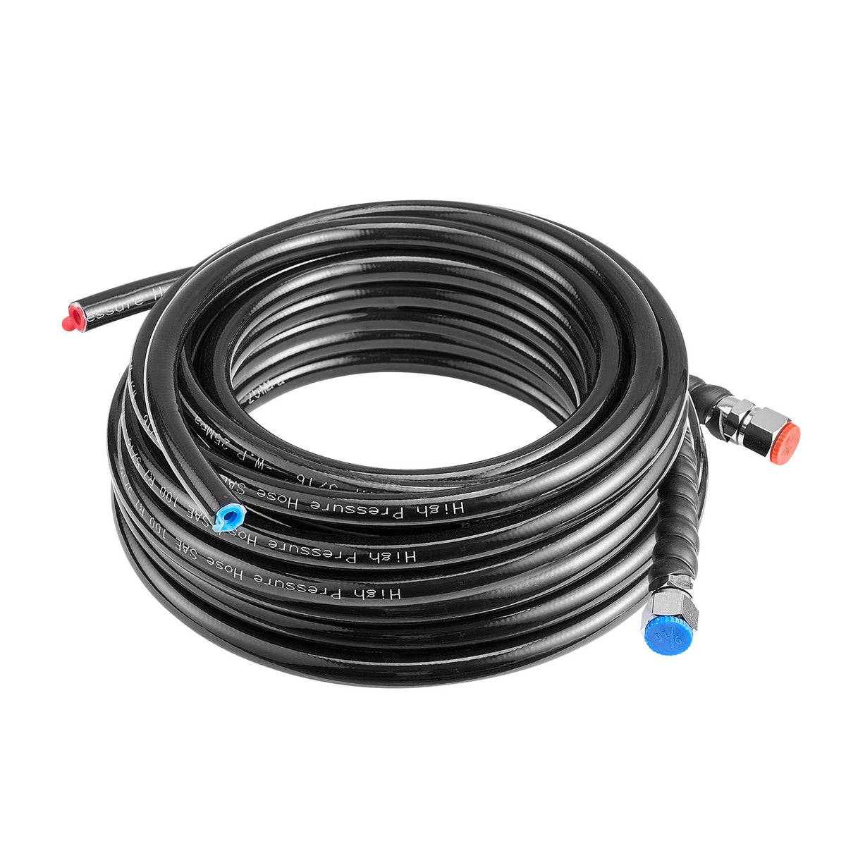 Hydraulic Steering Kit, 90 HP, Marine Boat Hydraulic Steering System, with 6.9 MPa/1000 psi Helm Pump, Two-Way Lock Cylinder, and 6 m High-Strength Hoses, for Single Station, Single-Engine Use