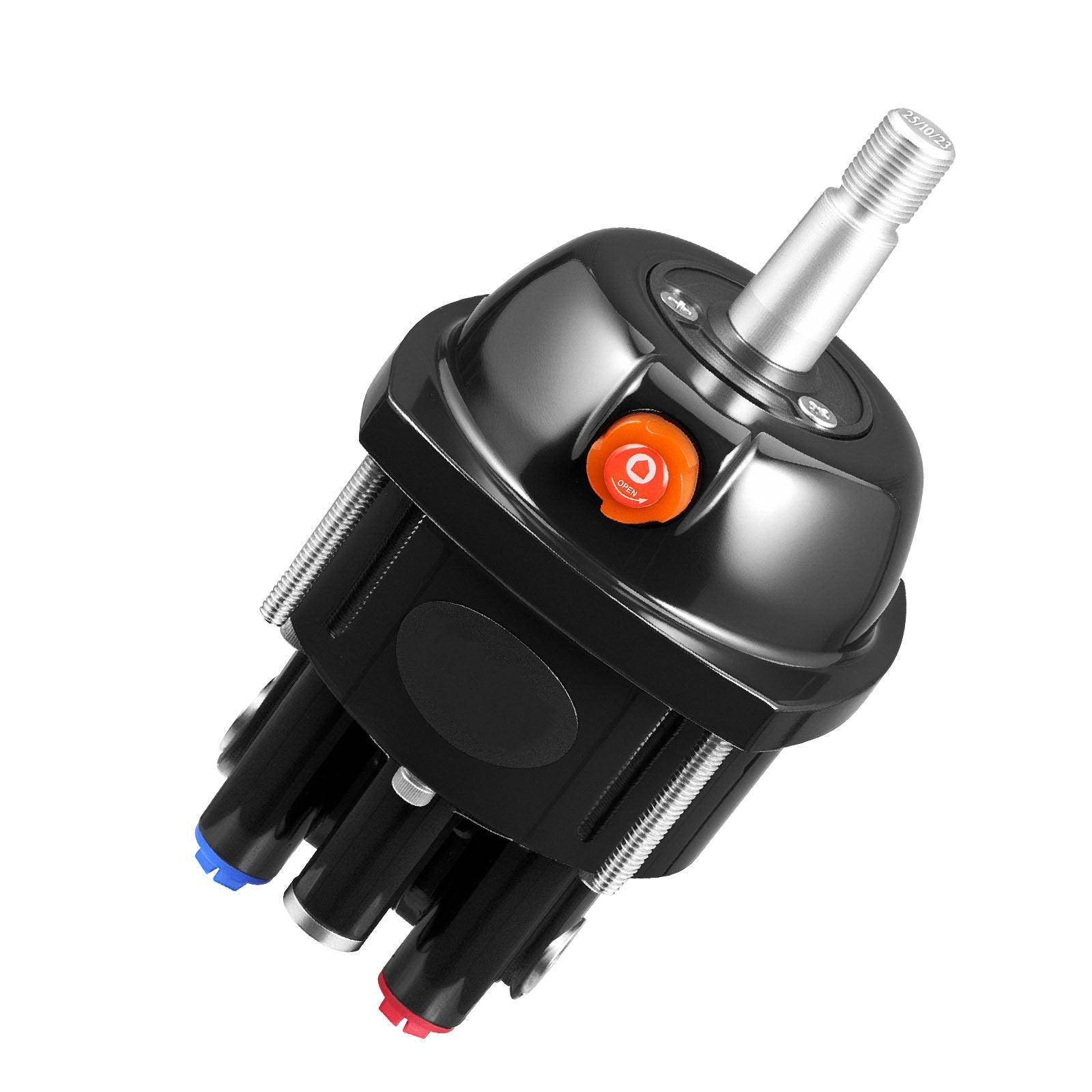 Hydraulic Steering Kit, 90 HP, Hydraulic Steering Helm Pump & Cylinder, with 6.9 MPa/1000 psi Max Working Pressure, Aluminum Alloy Housing, Check Valve, for Outboards Fishing Boats Sailboats