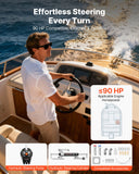 Bath Mats & Rugs: VEVOR Hydraulic Steering Kit, 90 HP, Hydraulic Steering Helm Pump & Cylinder, with 6.9 MPa/1000 psi Max Working Pressure, Aluminum Alloy Housing, Check Valve, for Outboards Fishing Boats Sailboats