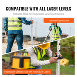 Measuring Tools & Sensors: VEVOR Aluminum Grade Rod, 14-Feet/8ths 4 Sections Telescopic Measuring Rod, Double-Sided Scale 1/8in Leveling Rod Stick, Aluminum Alloy Survey Rod w/ Bubble Level &Carrying Bag for Houses,Walls,Floors