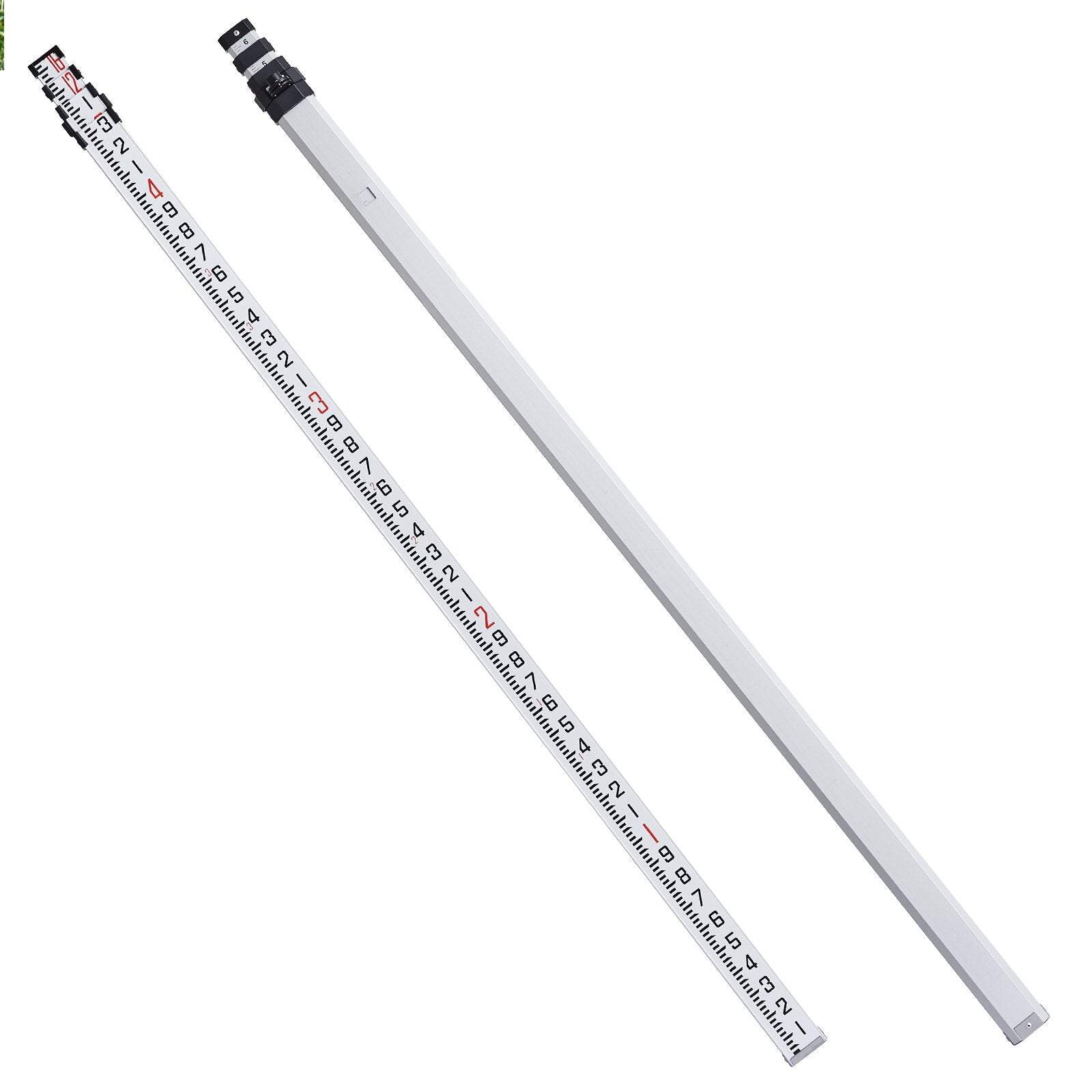 Kitchen & Bathroom DIY: VEVOR Measuring Rod 16-Feet/10ths 4 Sections Telescopic Grade Rod 1/10ft w/ Bag