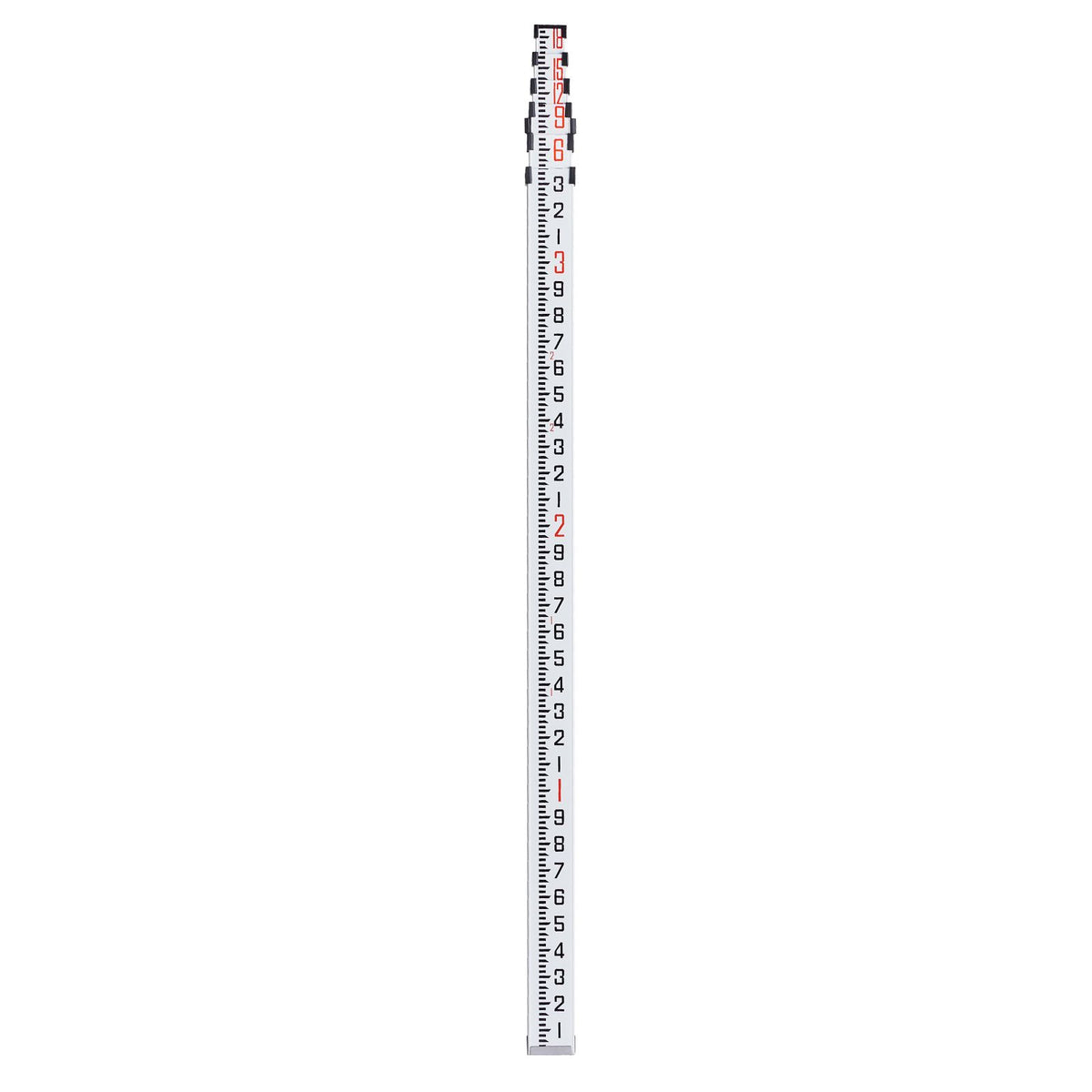 Aluminum Grade Rod, 18-Feet/10ths 6 Sections Telescopic Measuring Rod,Double-Sided Scale 1/10ft Leveling Rod Stick,Aluminum Alloy Survey Rod w/ Bubble Level &Carrying Bag for Houses,Walls,Floors