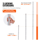 Measuring Tools & Sensors: VEVOR Aluminum Grade Rod, 9-Feet/8ths 3 Sections Telescopic Measuring Rod, Double-Sided Scale 1/8in Leveling Rod Stick,Aluminum Alloy Survey Rod with Bubble Level &Carrying Bag for Houses,Walls,Floors