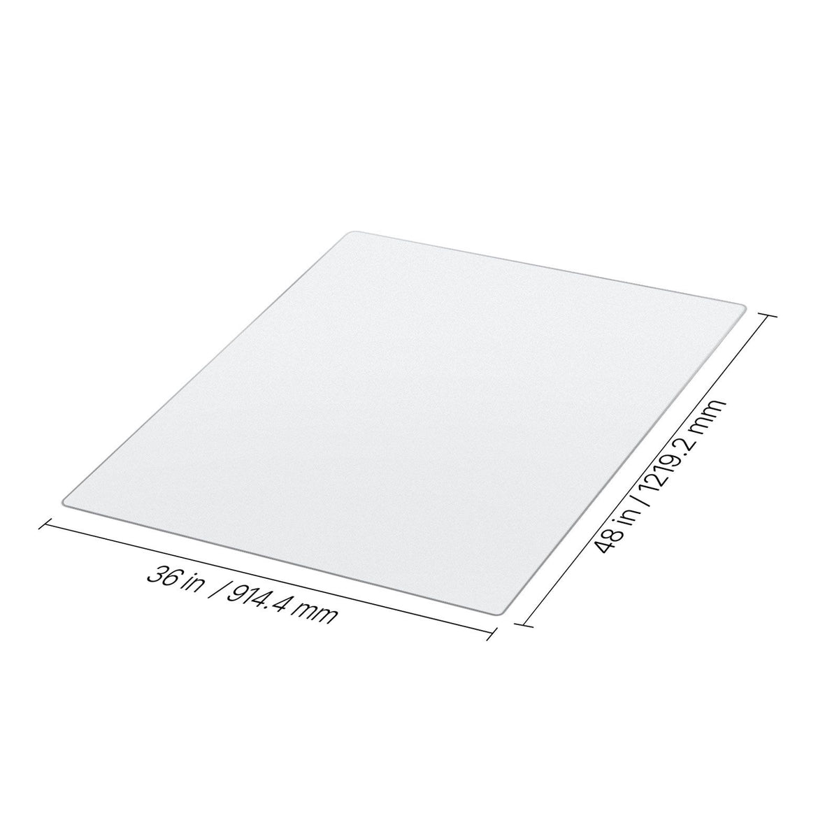 Chair Mat, 915 x 1225 mm Transparent Office Chair Mat for Hard Floors, Floor Protector for Rolling Chairs, Non-Slip & Easy to Clean, Smooth Glide Under Desk Rug for Home Office (Rectangular)