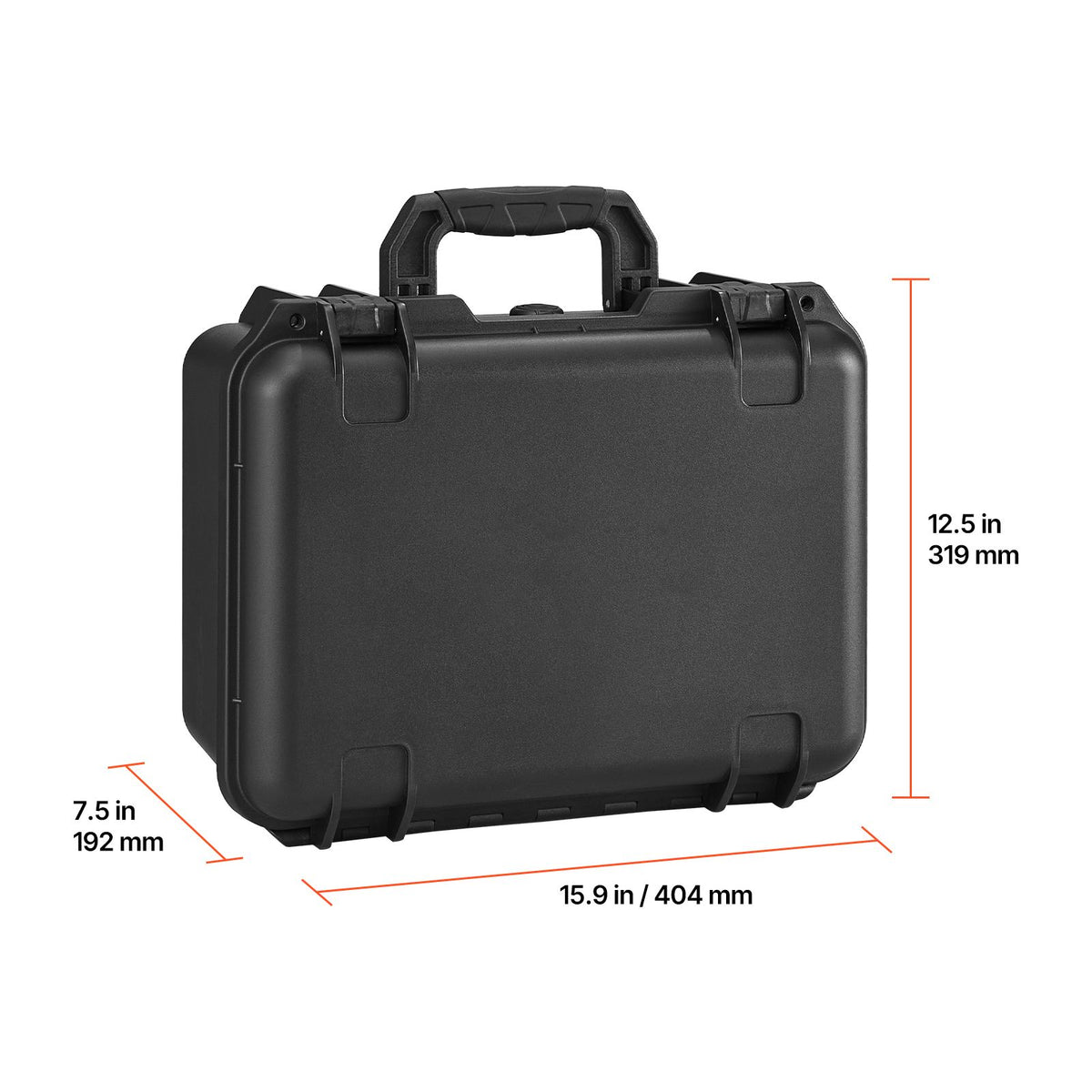 Hard Pistol Case, Heavy Duty Hard Gun Case with XPE Foam Lining, Waterproof Pistol Storage Box with Customizable Interior & Handle for Gun, Lenses, Camera, Gear, TSA Compliant, 404x319x192 mm