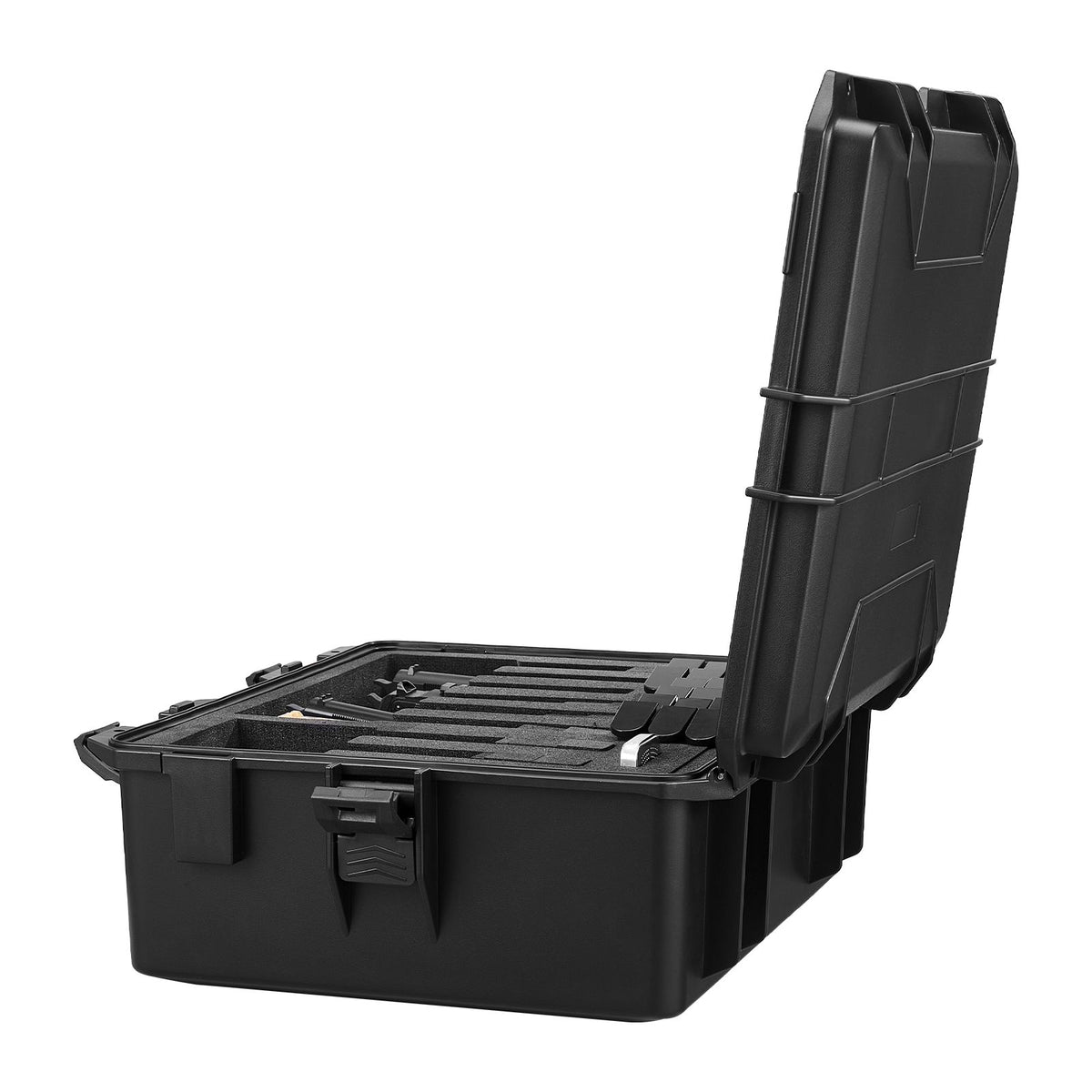 Hard Pistol Case, Heavy Duty Hard Gun Case with XPE Foam Lining, Waterproof Pistol Storage Box with Customizable Interior & Handle for Gun, Lenses, Camera, Gear, TSA Compliant, 556x455x225 mm
